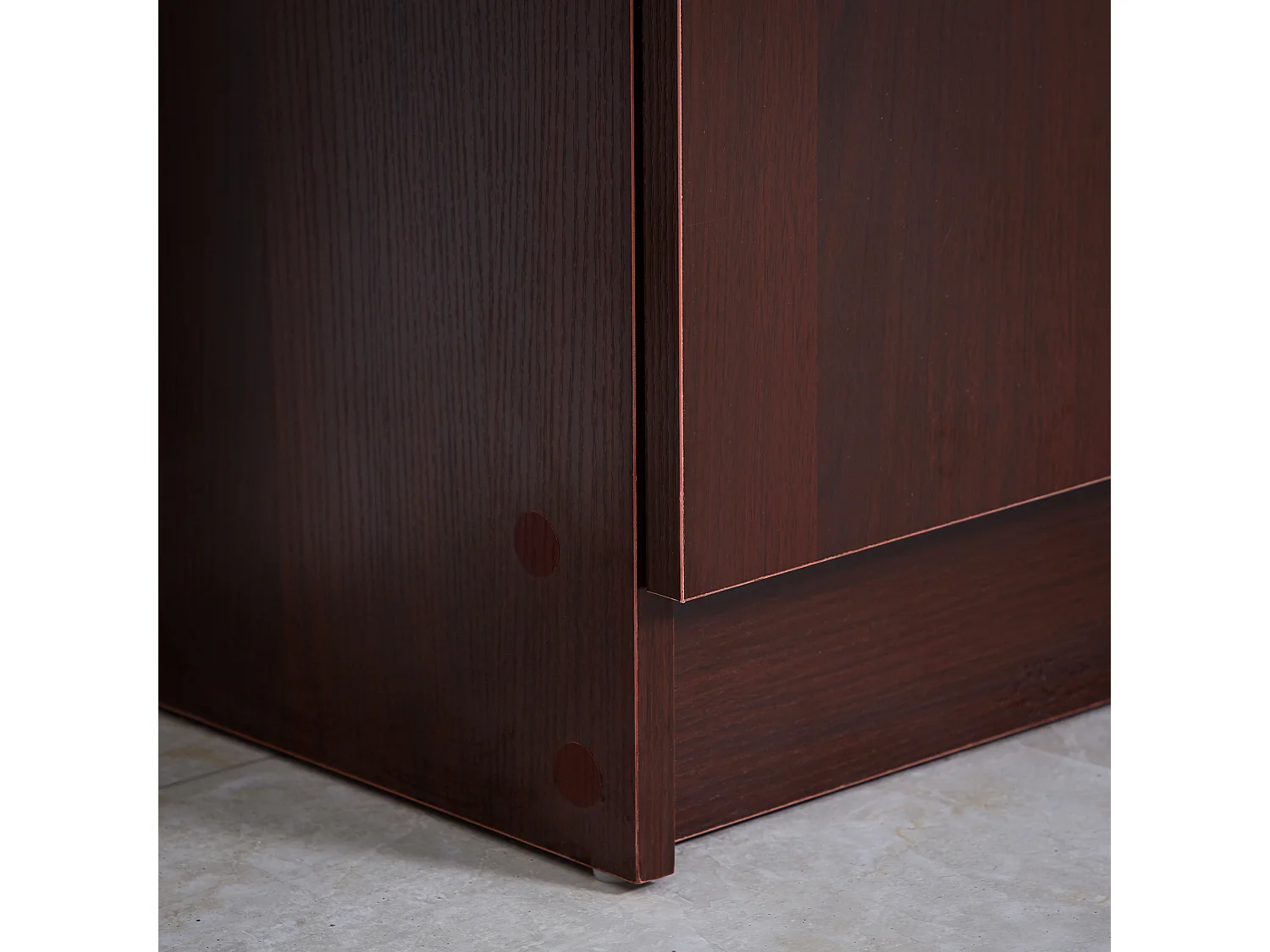 Armadio scarpiera salvaspazio e moderna in legno color caffè