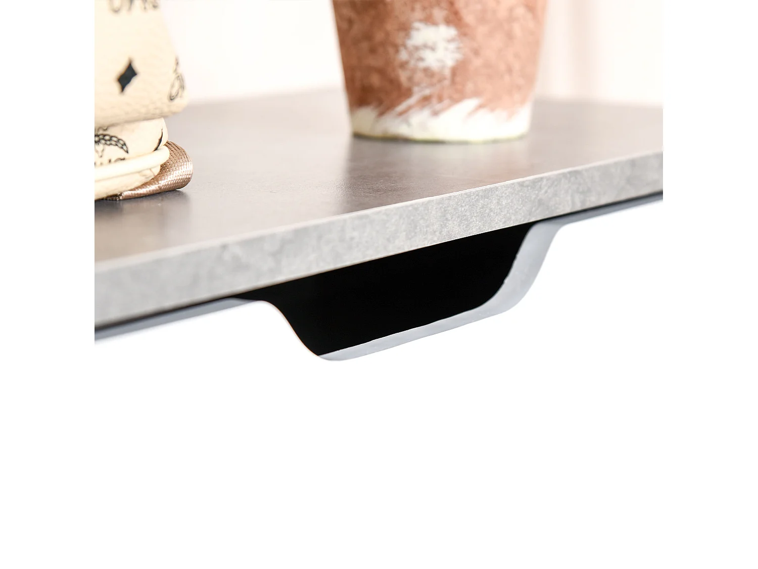 Mobile scarpiera salvaspazio moderno a 2 ante grigio bianco