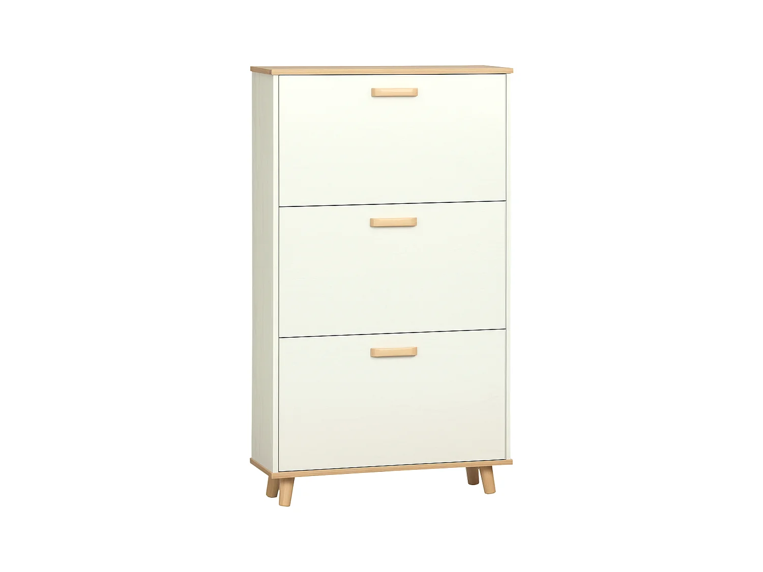 Mobile scarpiera salvaspazio 3 cassetti con 2 ripiani interni