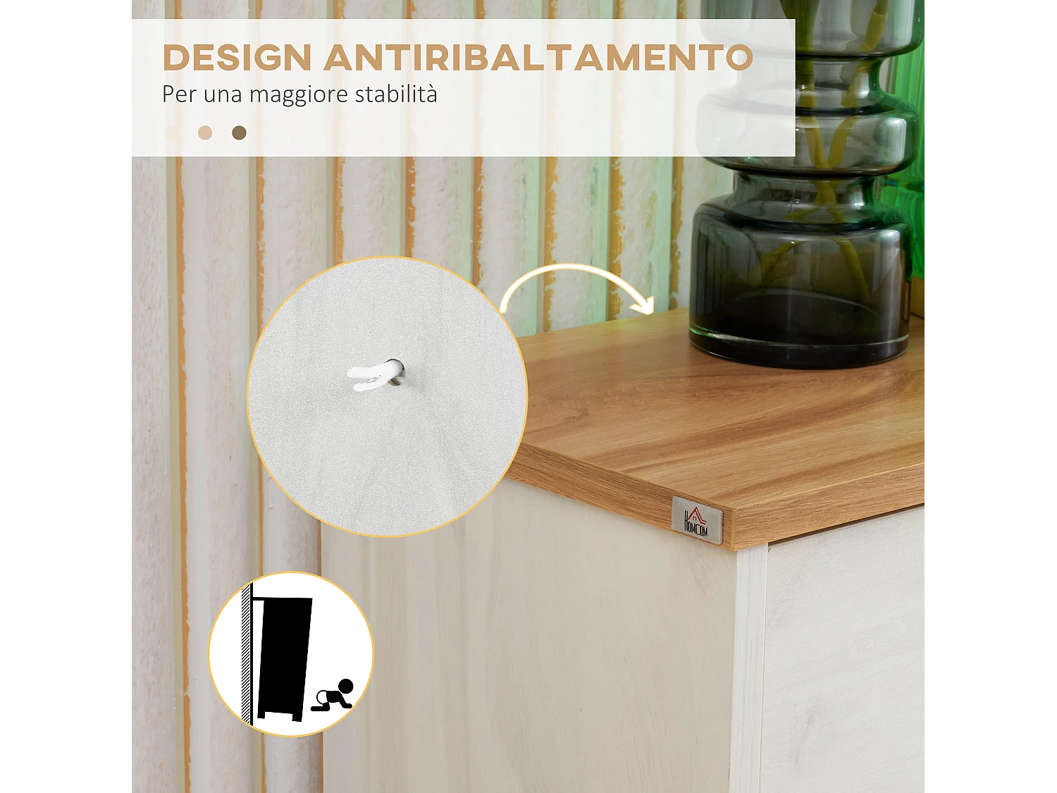 Mobile scarpiera salvaspazio 3 cassetti con 2 ripiani interni