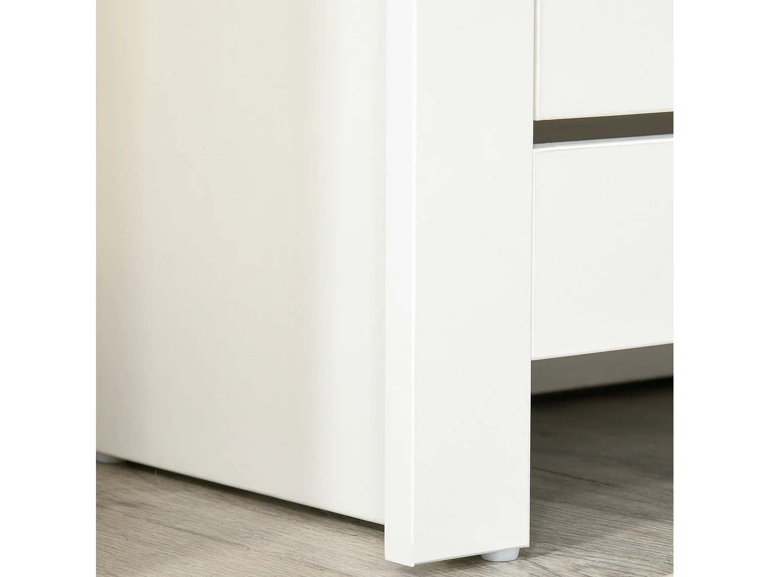 Scarpiera moderna con 2 ripiani regolabili rimovibili in legno bianco