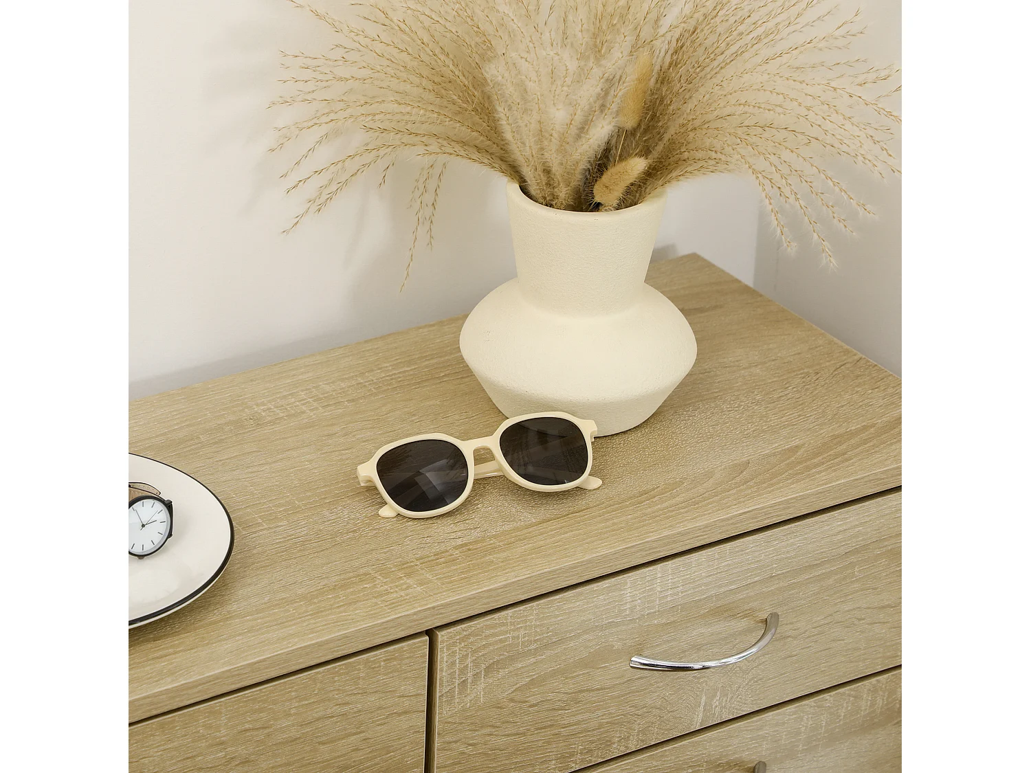 Mobile scarpiera con 2 ripiani interni regolabili e cassetti