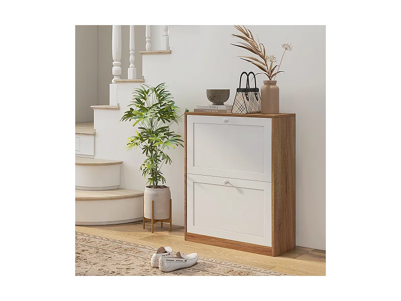 Scarpiera slim a 3 ripiani regolabili a 2 livelli per 12 paia