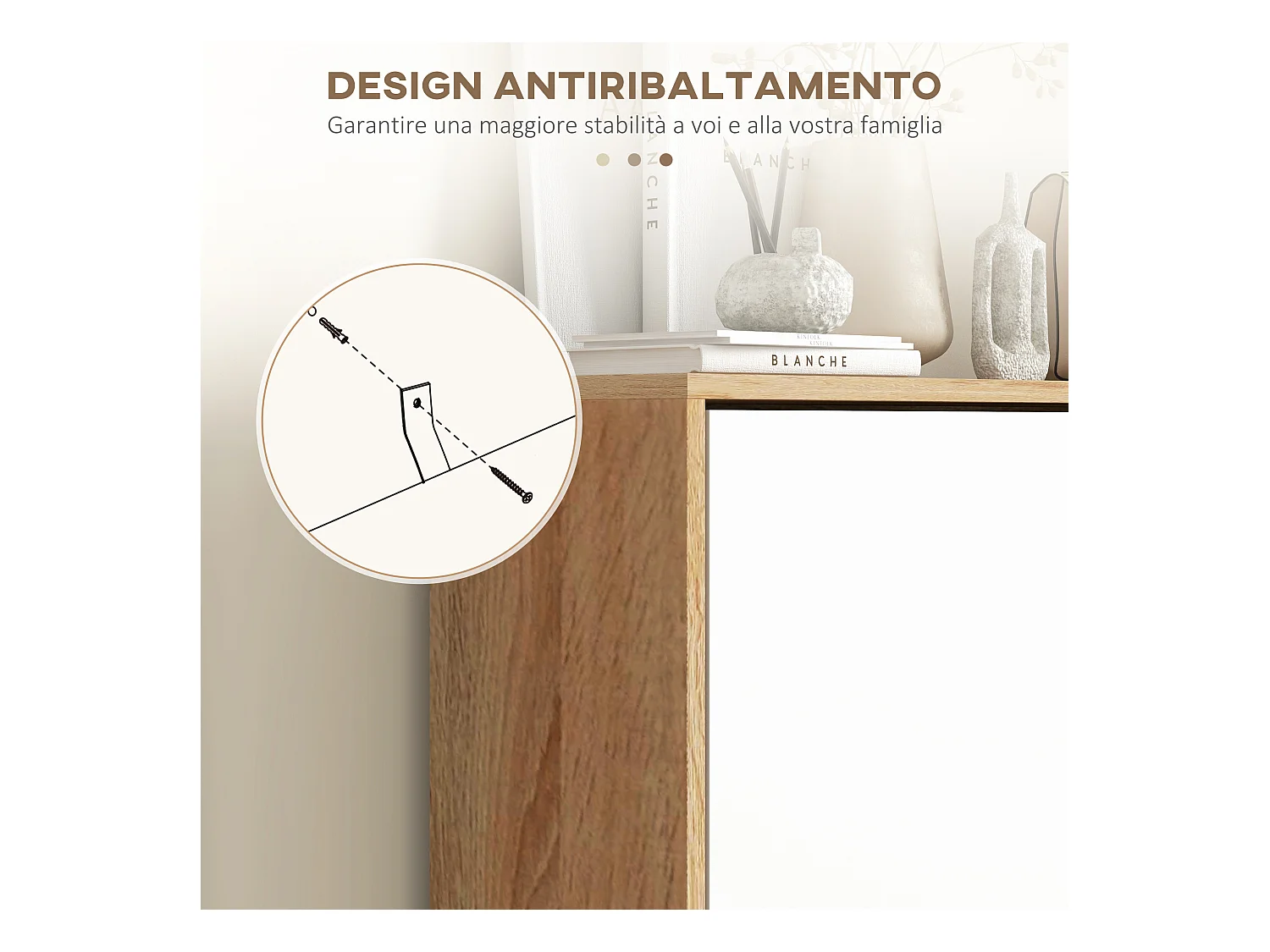 Scarpiera slim a 3 cassetti per 18-24 paia di scarpe bianco