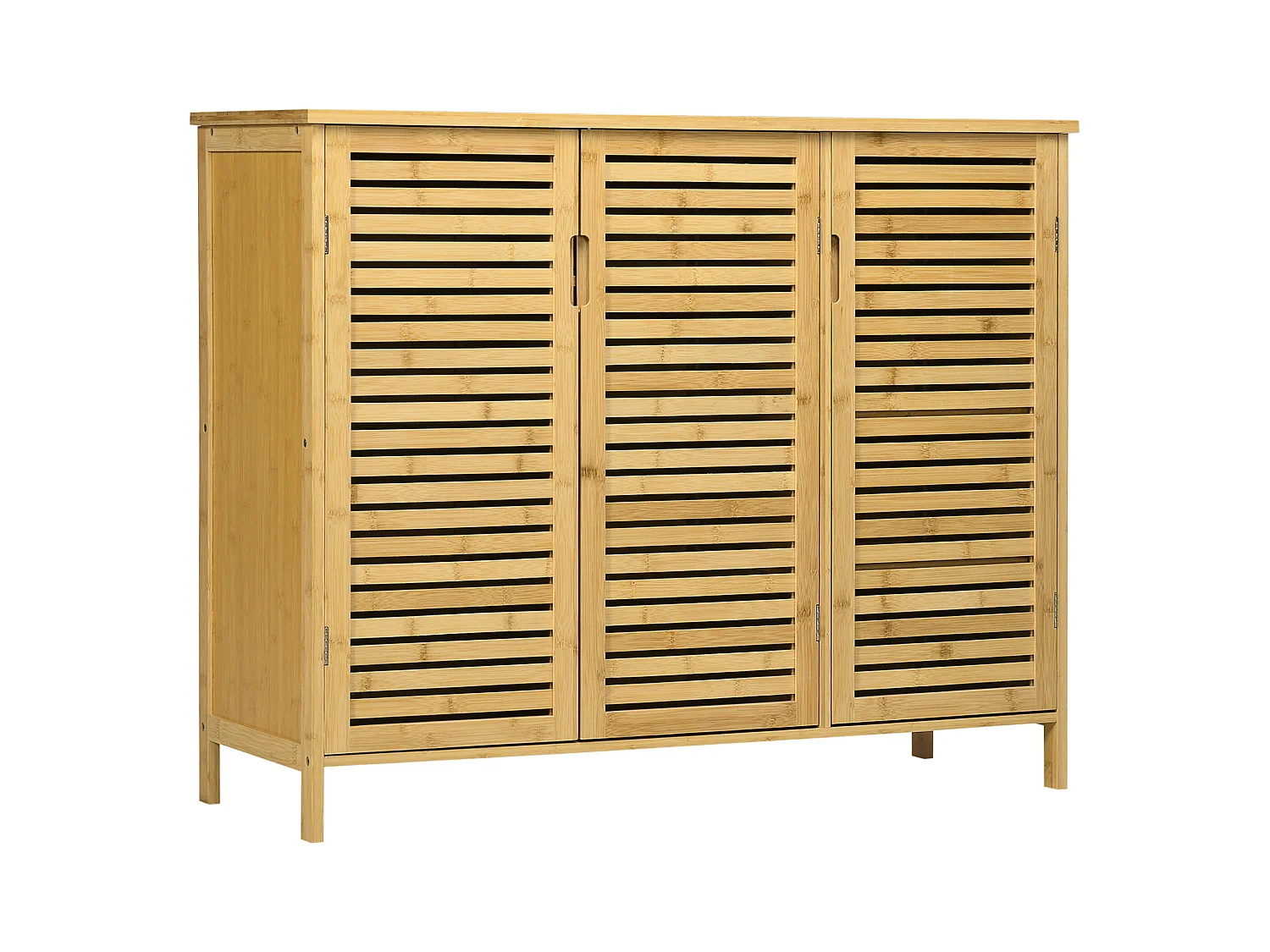 Mobile scarpiera a 8 ripiani su 3 livelli in bambù