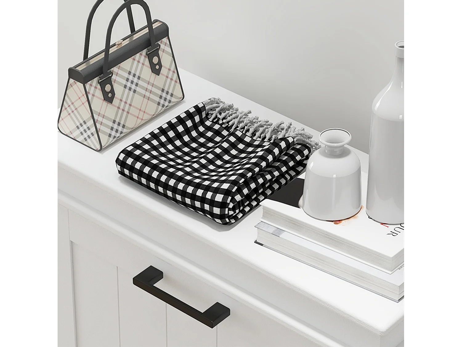 Scarpiera salvaspazio con 3 cassetti per 15 paia di scarpe bianco