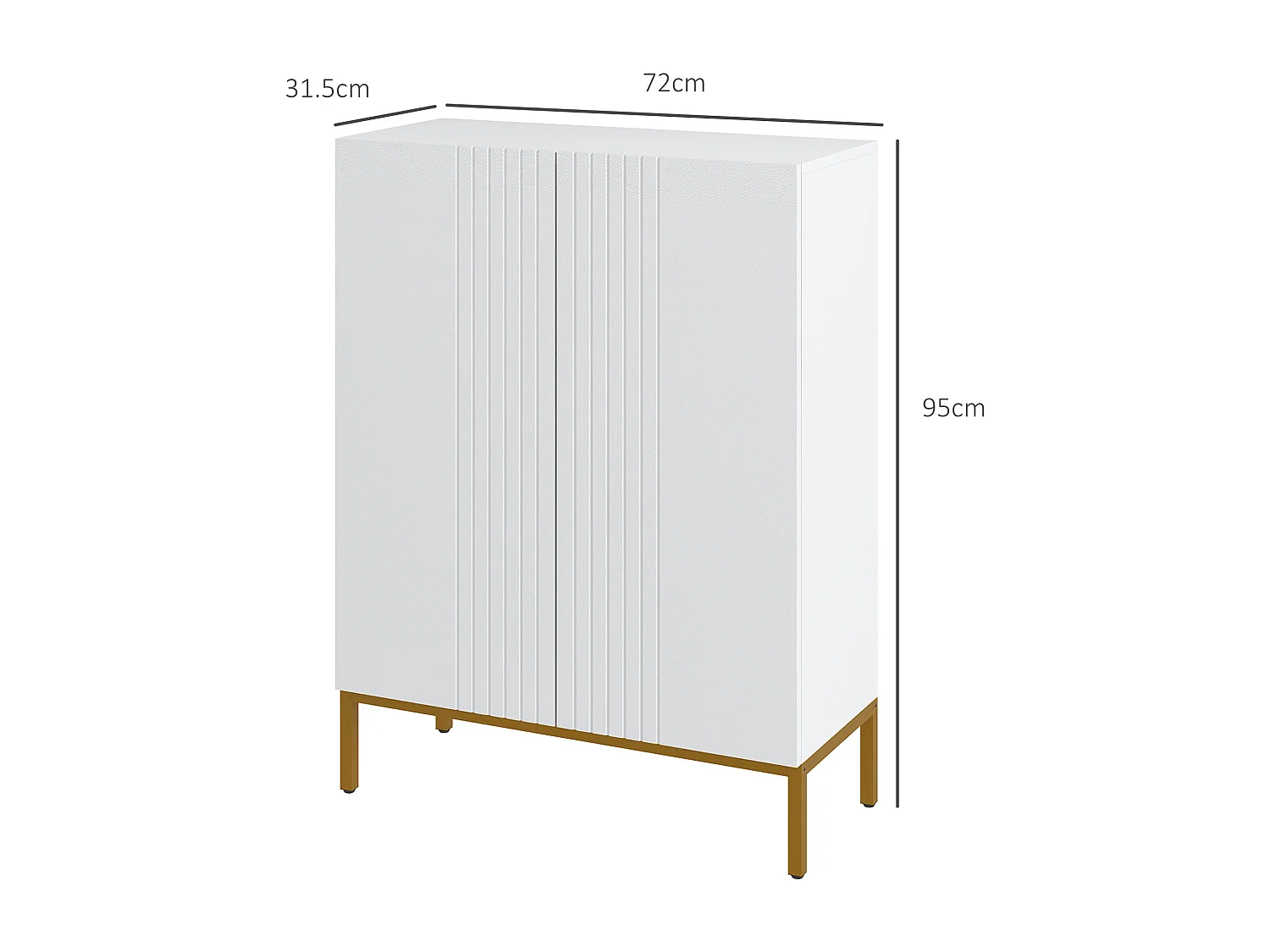 Scarpiera moderna per 15-20 paia di scarpe e ripiani regolabili bianco