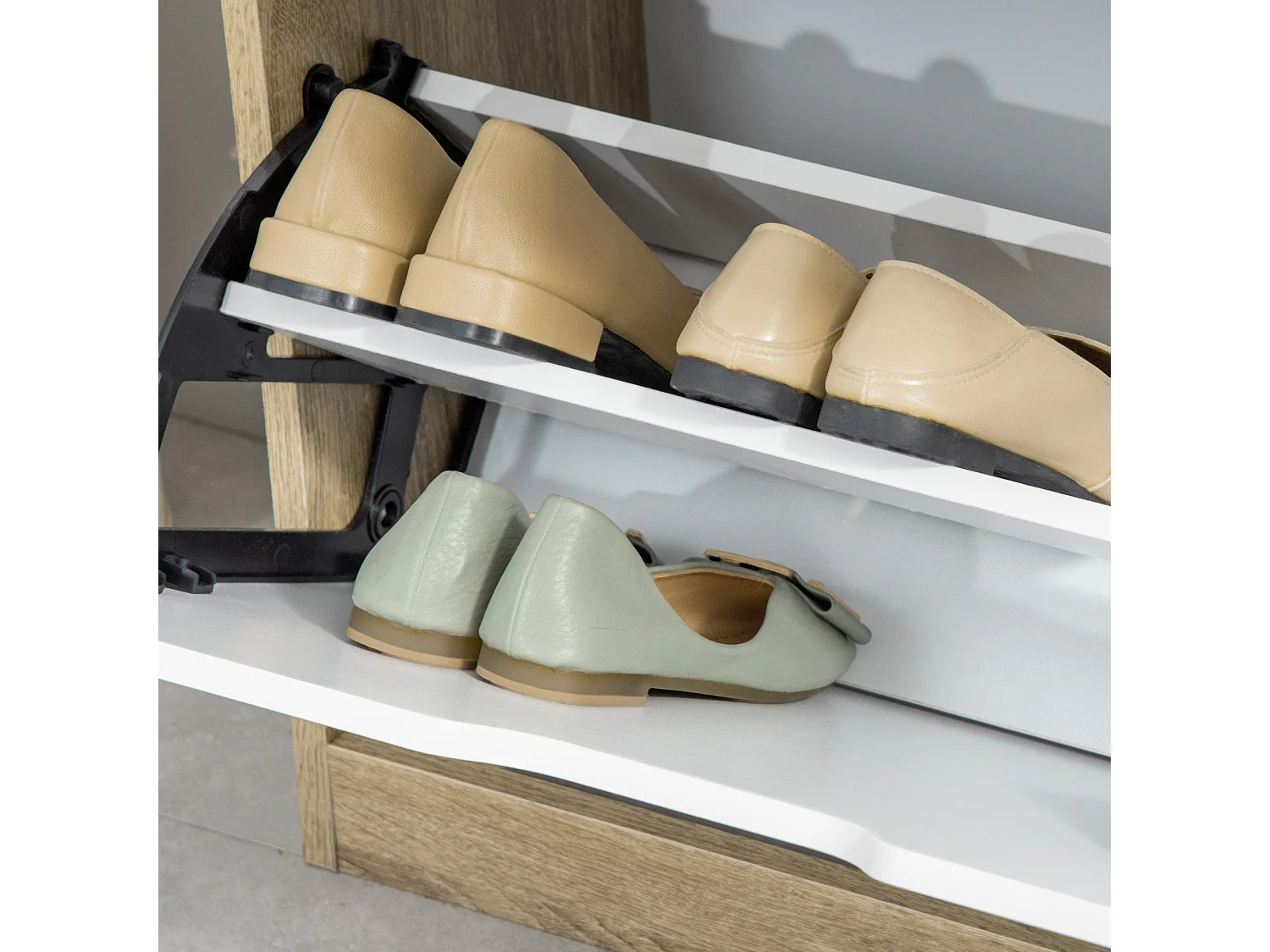 Mobile scarpiera salvaspazio con 2 cassetti per 8 paia di scarpe