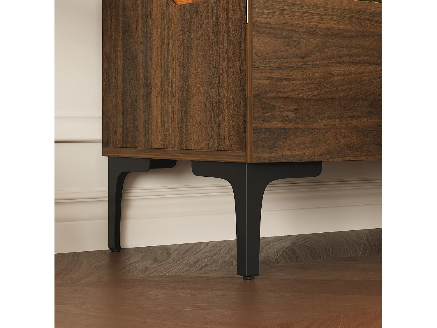 Vitrine avec Lumière LED et 2 Porte en verre - 4 Étagères, 40x80x115, Marron