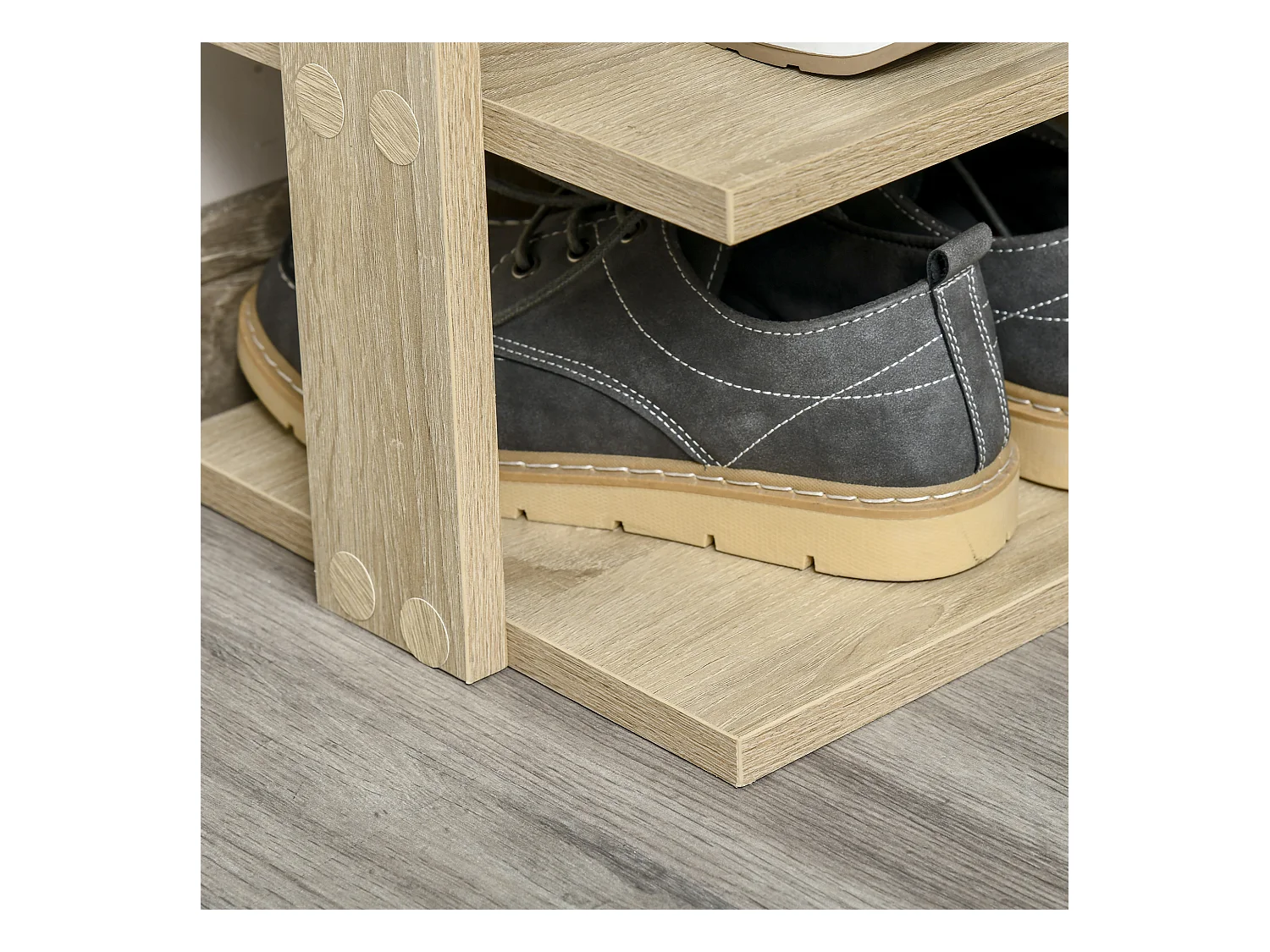 Scaffale scarpiera per 6 scarpe e mensola superiore 32x30x104cm