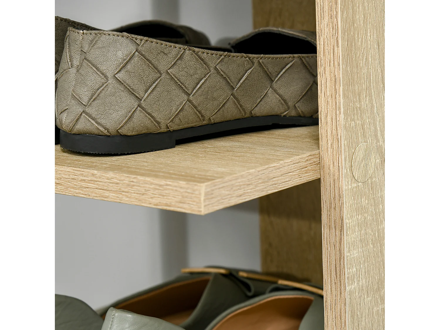 Scaffale scarpiera per 6 scarpe e mensola superiore 32x30x104cm