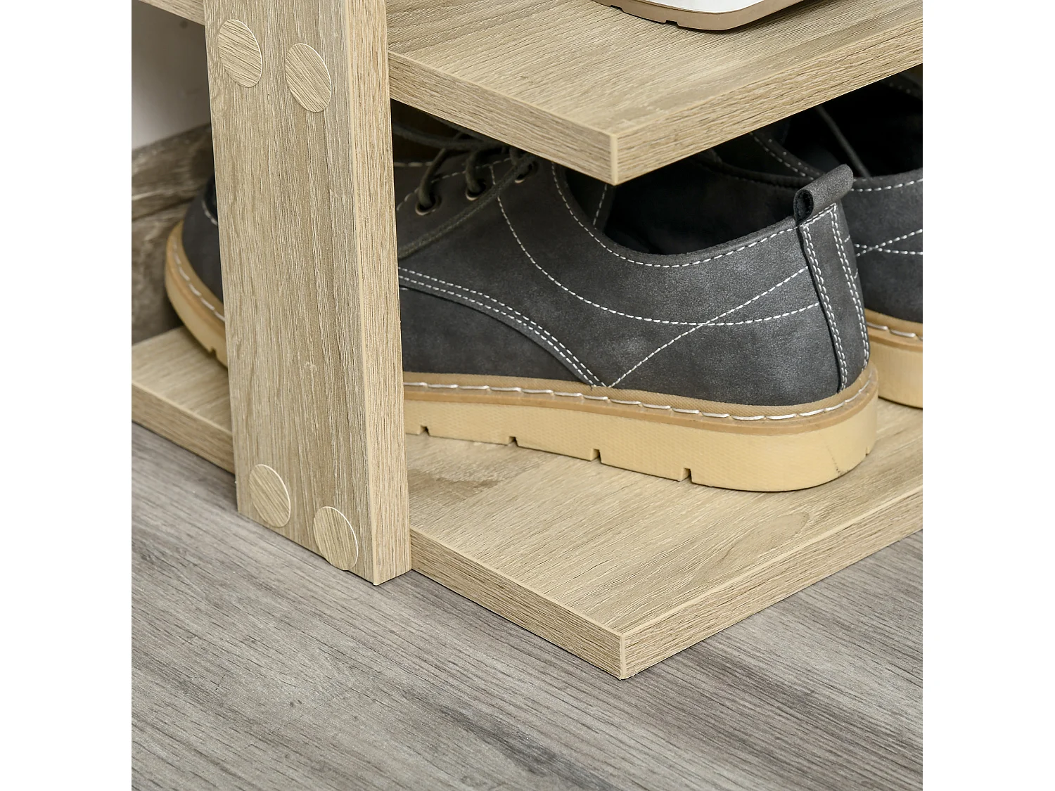 Scaffale scarpiera per 6 scarpe e mensola superiore 32x30x104cm