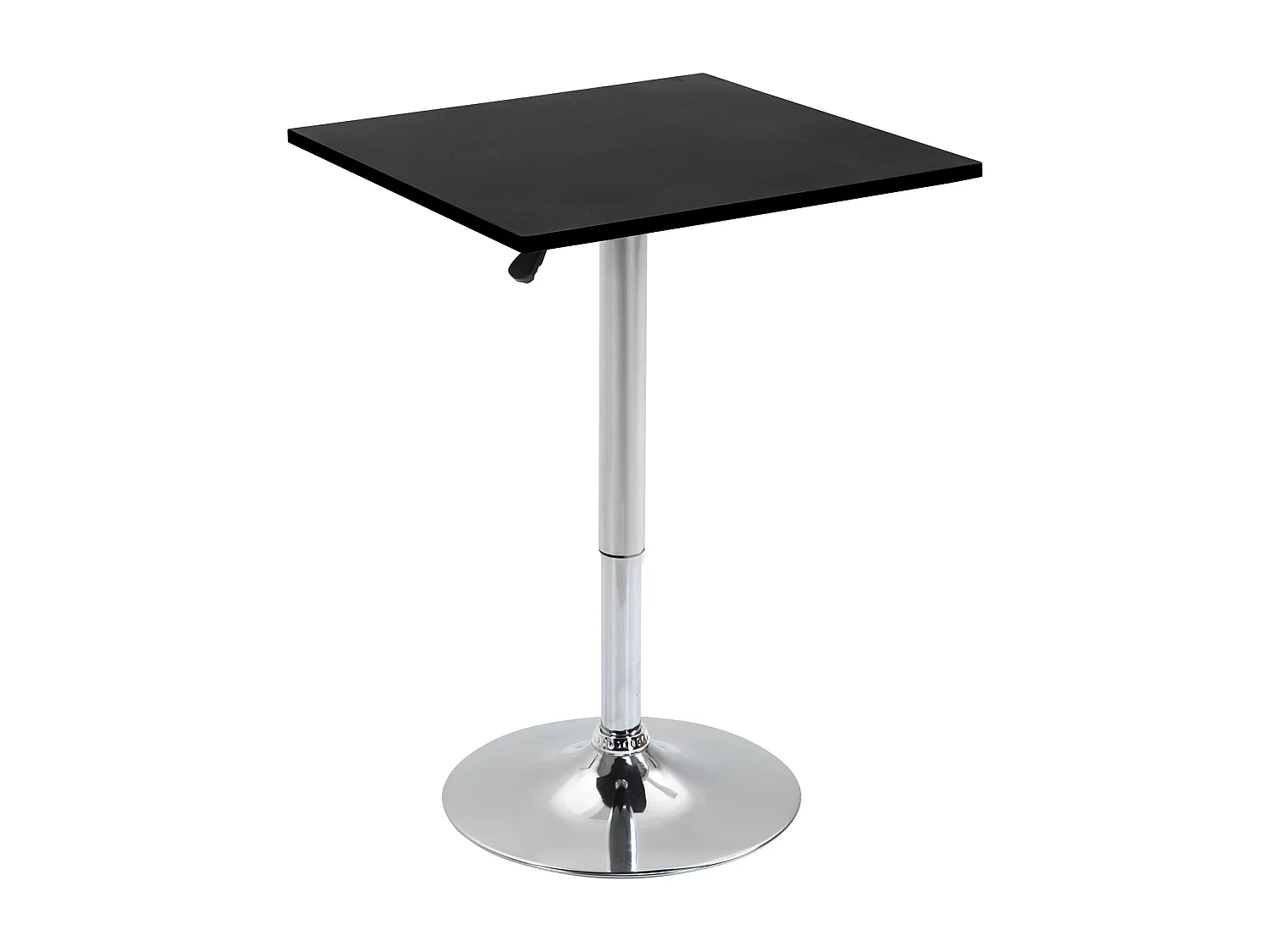 Tavolo quadrato regolabile in altezza metallo e mdf nero