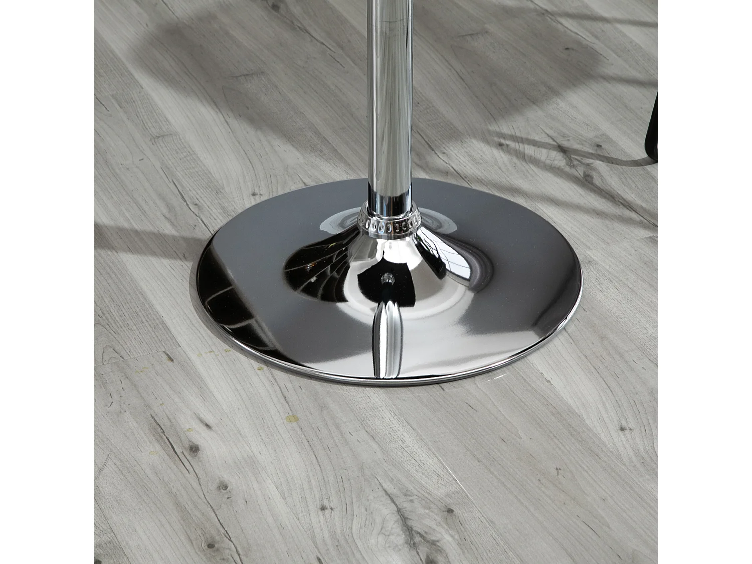 Tavolo quadrato regolabile in altezza metallo e mdf nero