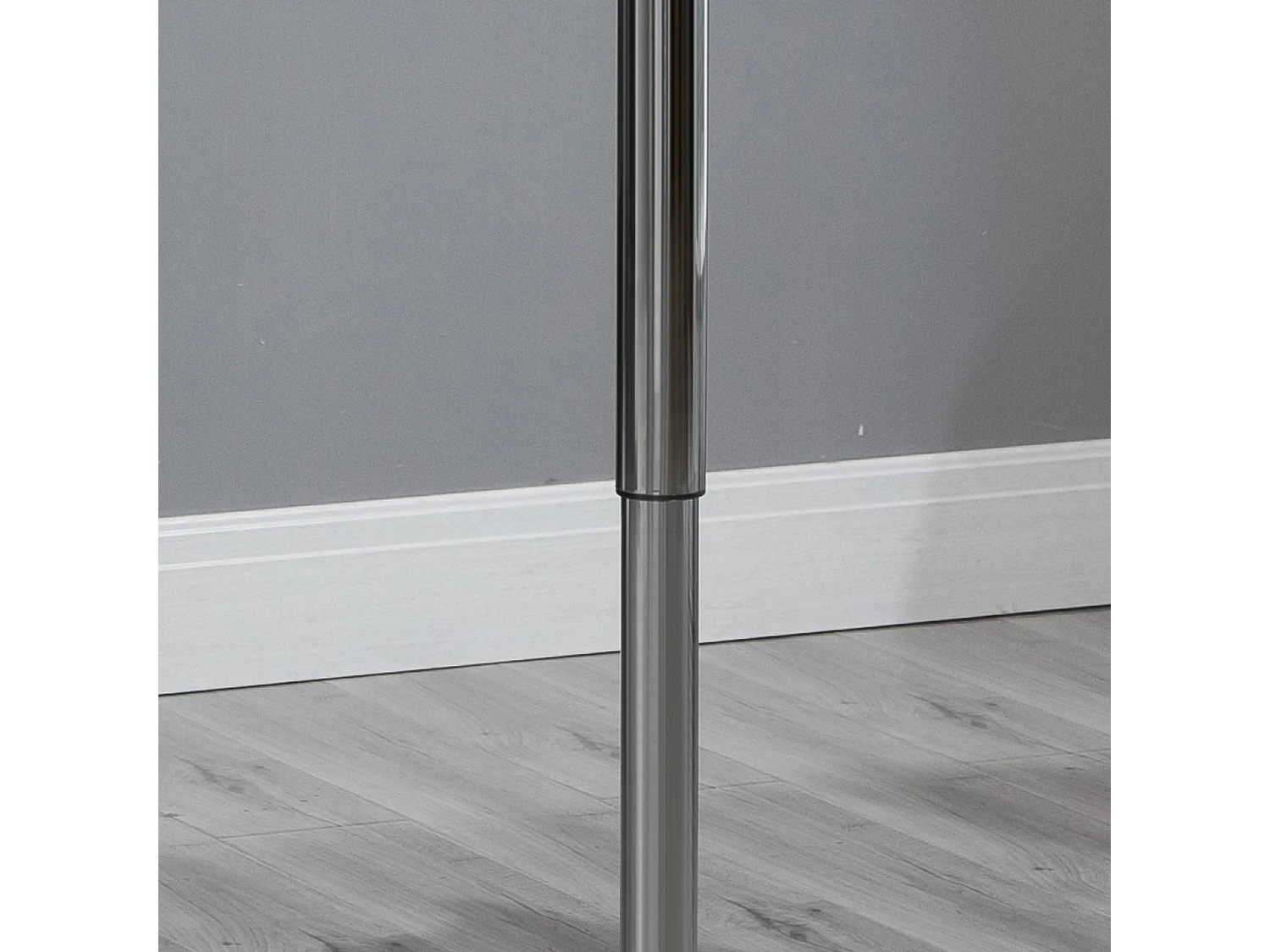 Tavolo quadrato regolabile in altezza metallo e mdf nero