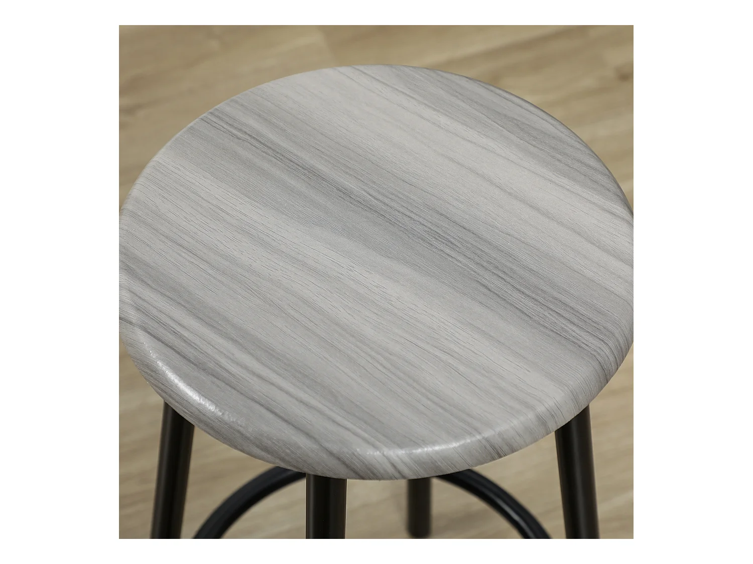 Set da pranzo 5 pz con bancone da bar e sgabelli abbinati grigio e ero