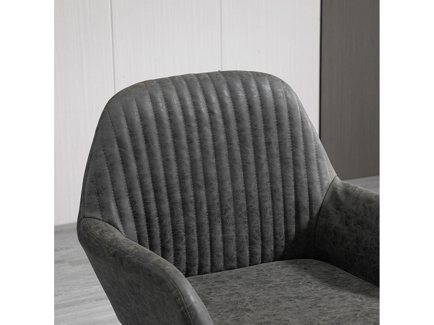 Set 2 sedie moderne sala da pranzo similpelle 60x56.5x85cm