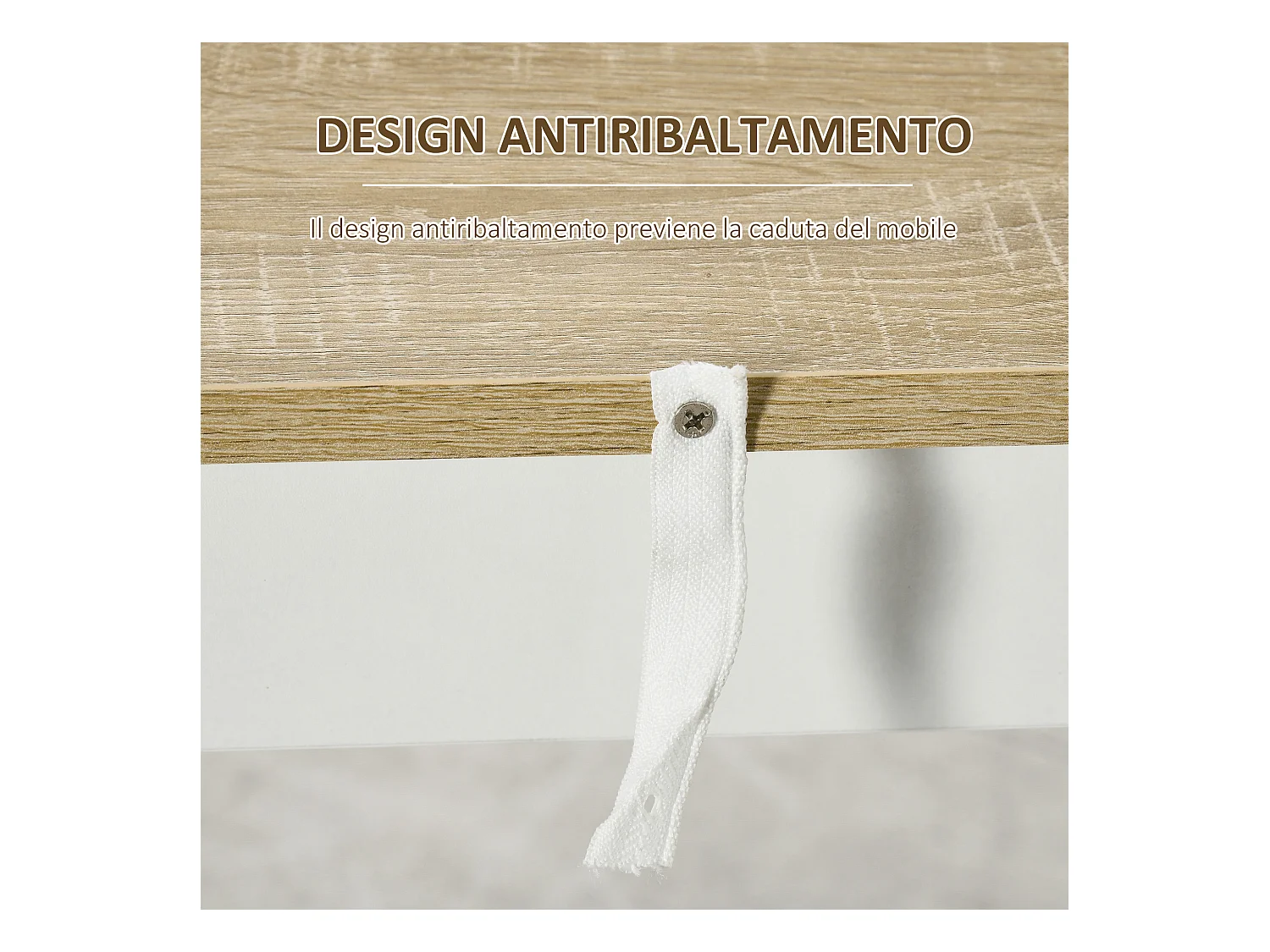 Tavolo da bar con 3 mensole e barre in acciaio e truciolato bianco