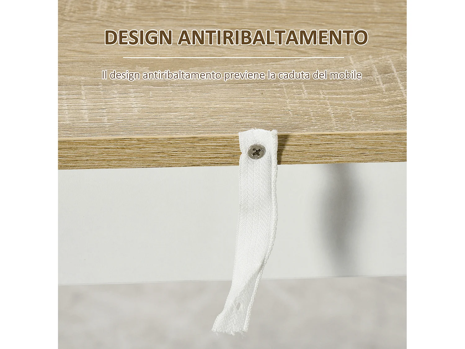 Tavolo da bar con 3 mensole e barre in acciaio e truciolato bianco