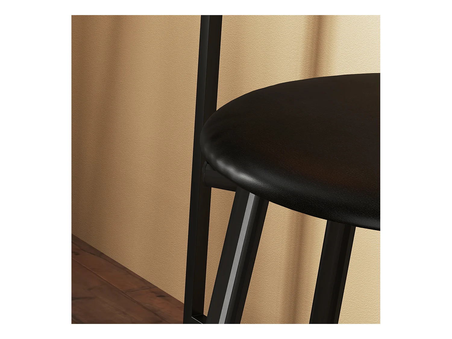 Set 3 pezzi con bancone bar con ripiani e 2 sedie alte grigio chiaro