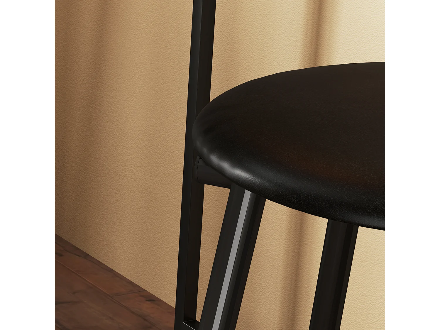 Set 3 pezzi con bancone bar con ripiani e 2 sedie alte grigio chiaro