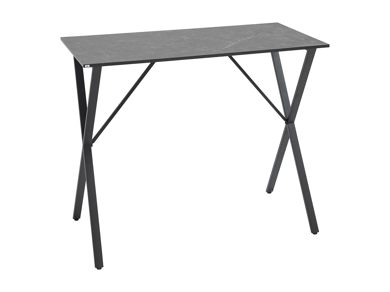 Bancone bar in legno e acciaio stile moderno nero