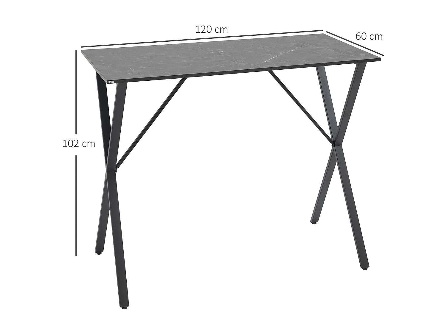 Bancone bar in legno e acciaio stile moderno nero