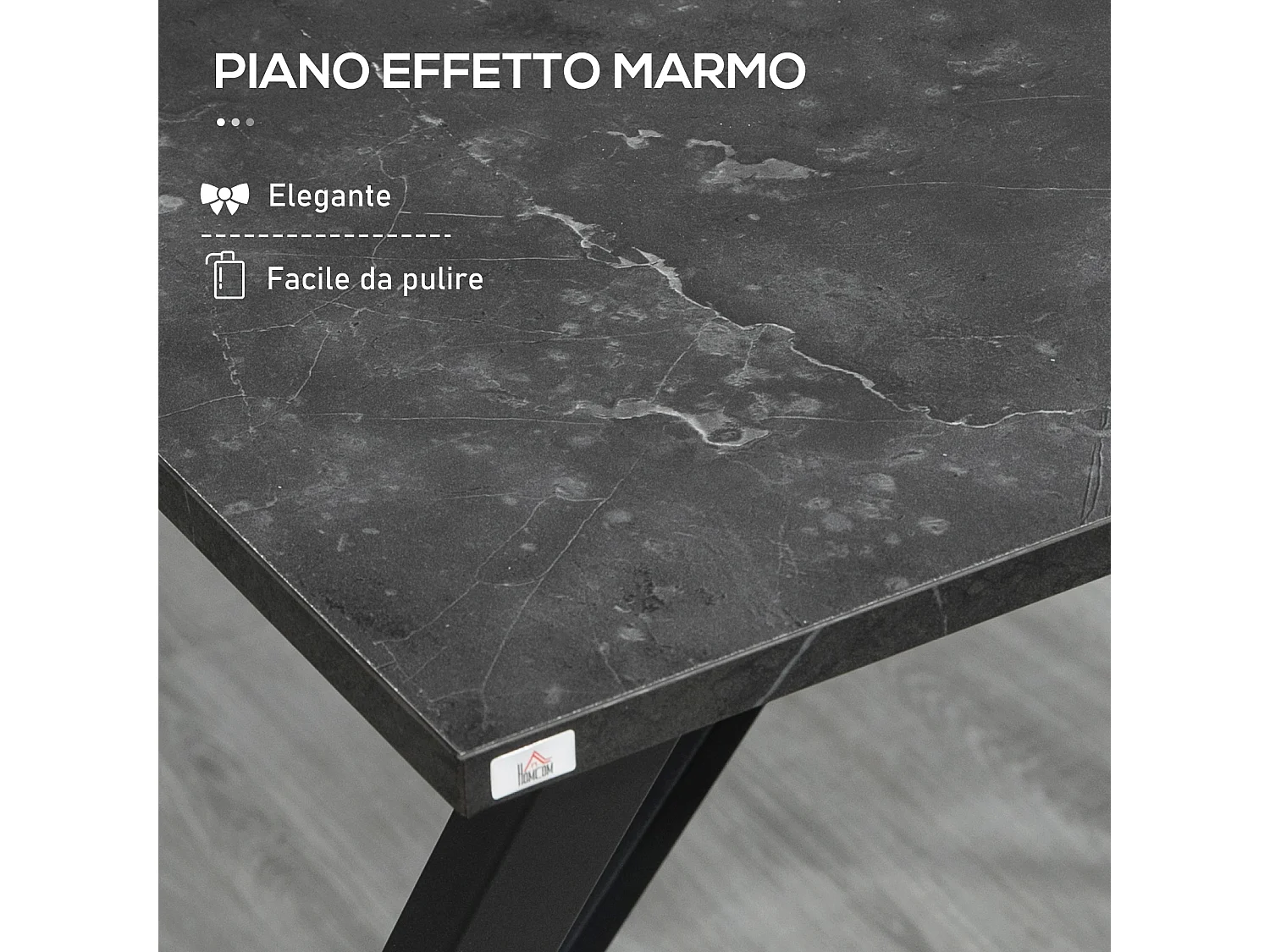 Bancone bar in legno e acciaio stile moderno nero