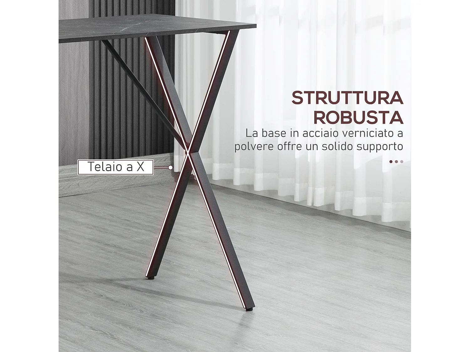 Bancone bar in legno e acciaio stile moderno nero