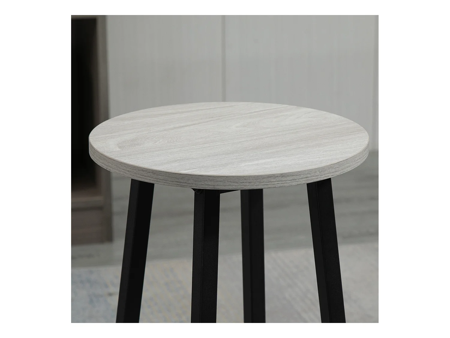 Set bar 6 pezzi con 4 sgabelli da bar e 2 tavoli in legno