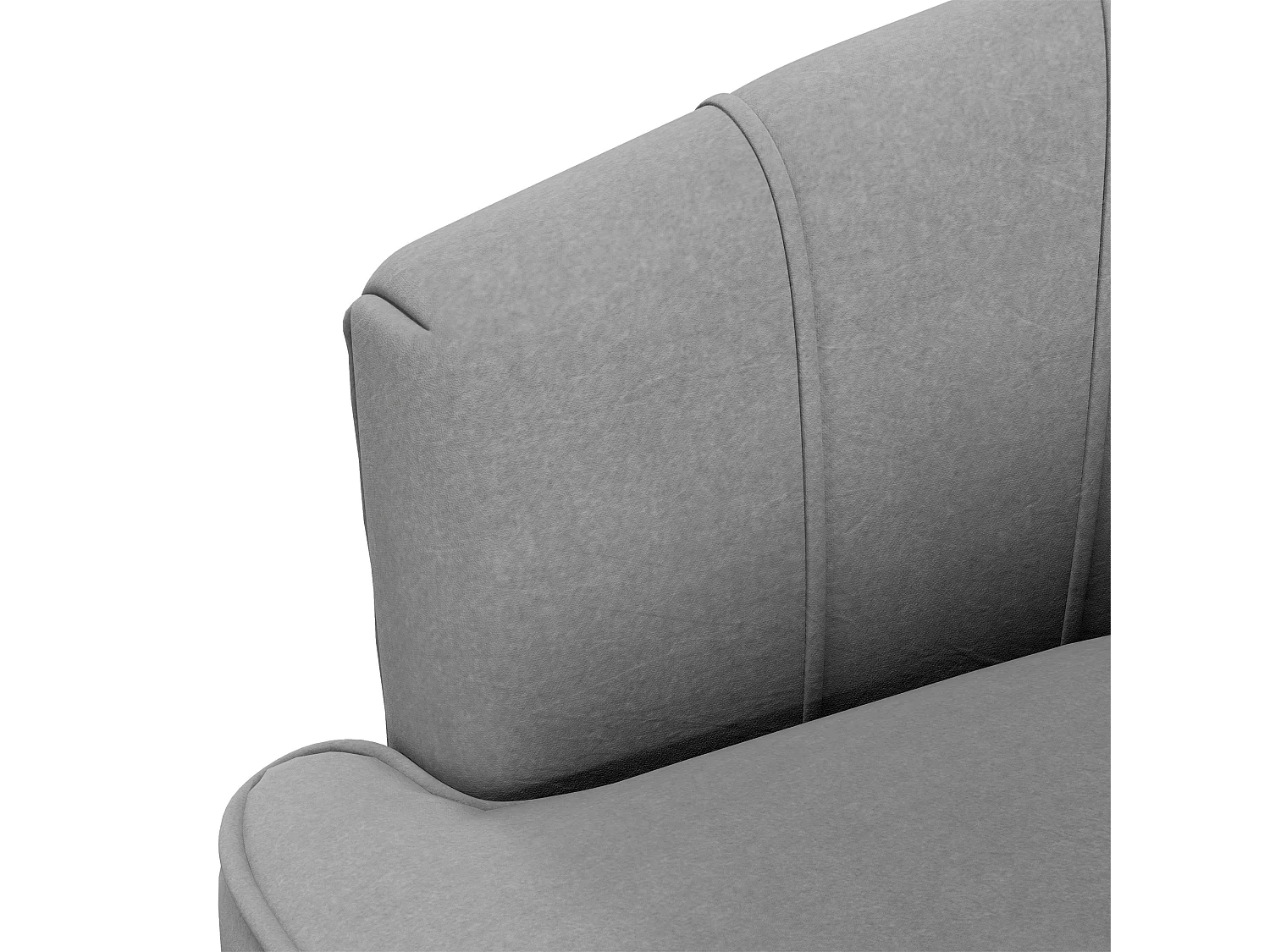 Poltrona in velluto grigio con gambe dorate in acciaio