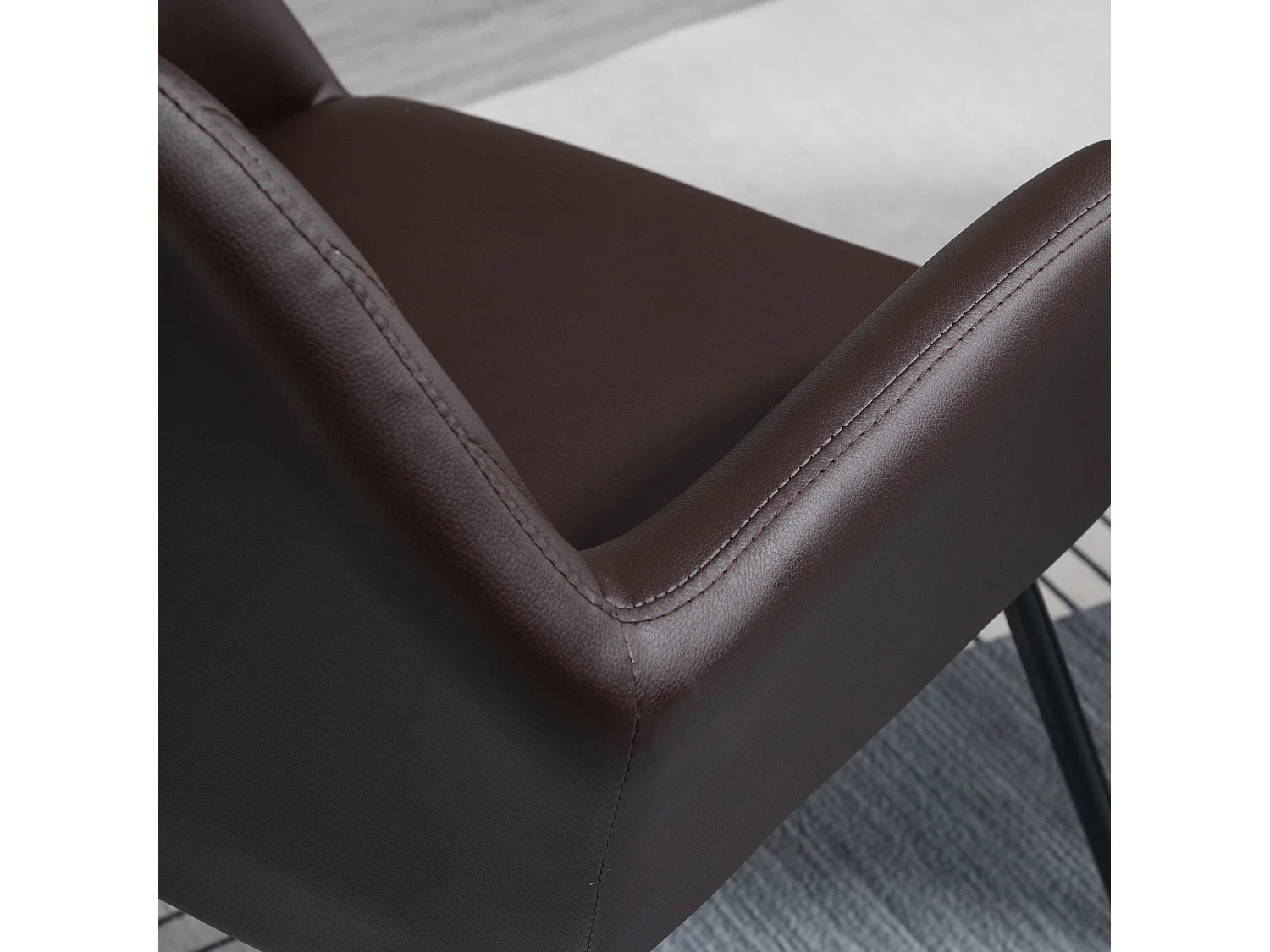 Set 2 sedie moderne sala da pranzo similpelle 60x56.5x85cm