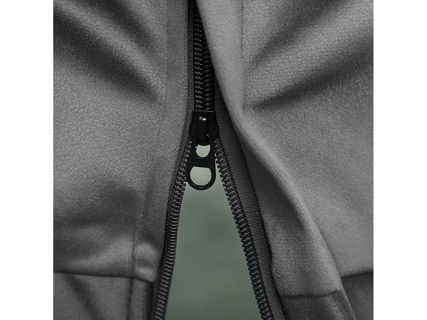 Poltrona moderna con poggiapiedi e tasche Laterali vellutata grigio