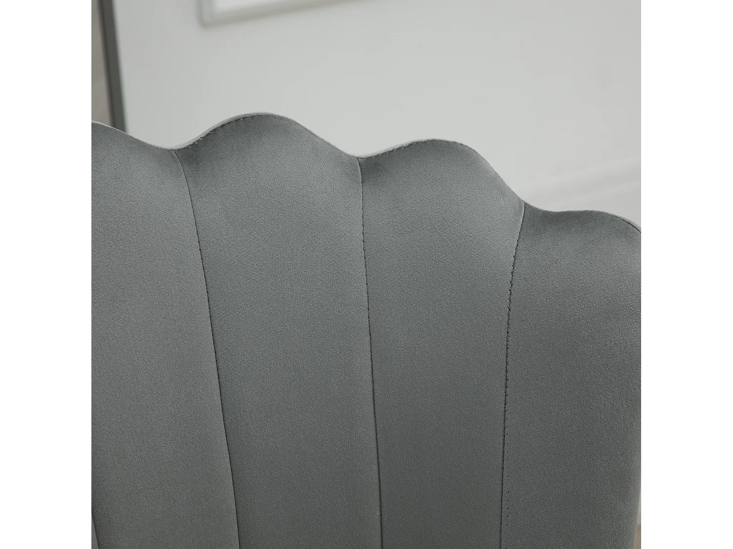 Set 2 sedie moderne e imbottite per salotto 57x58x88cm grigio