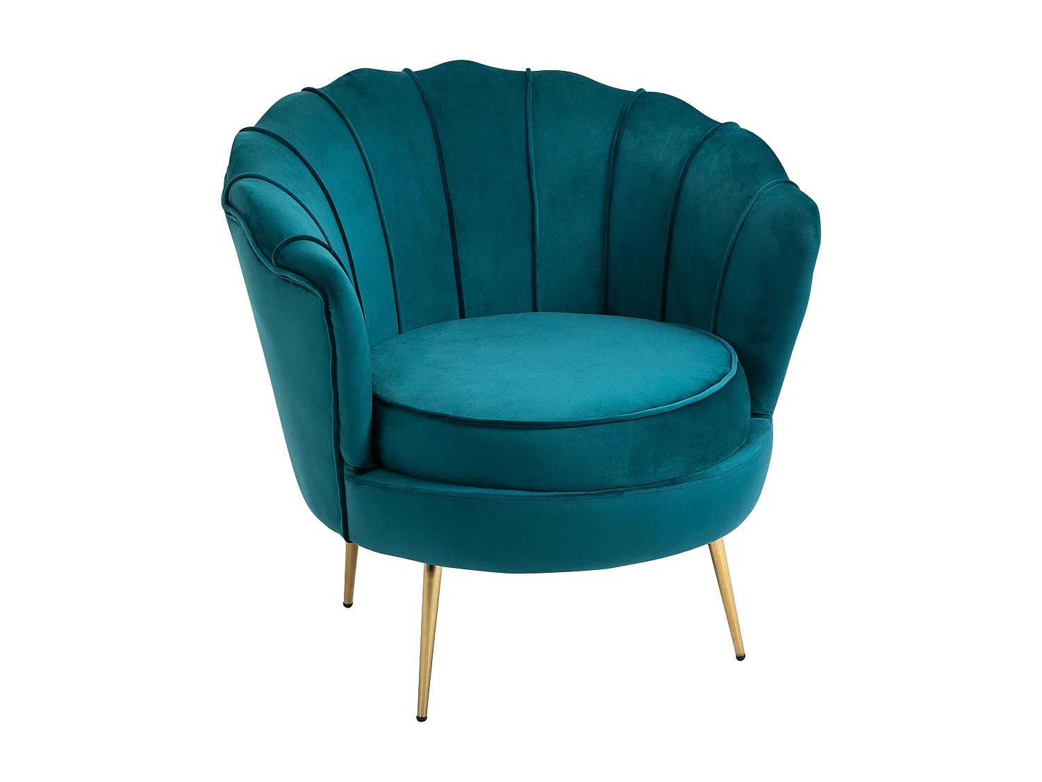 Poltrona di design stile vintage imbottita in velluto verde