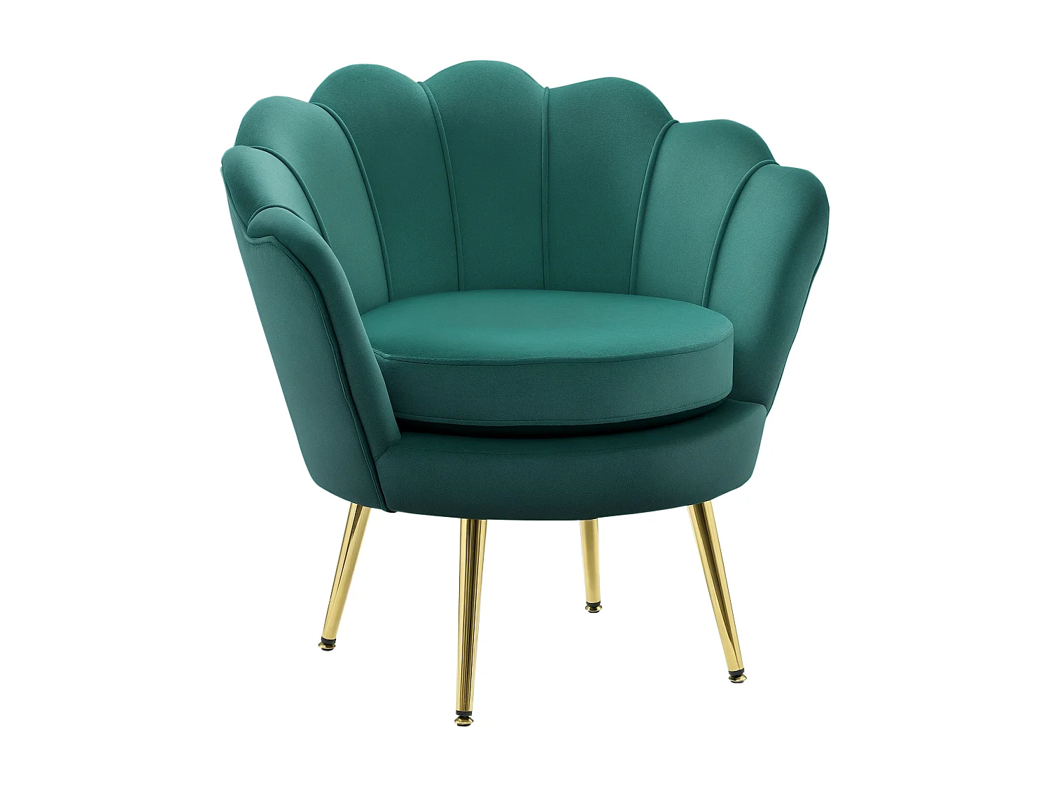 Poltroncina vintage di design da camera in velluto verde