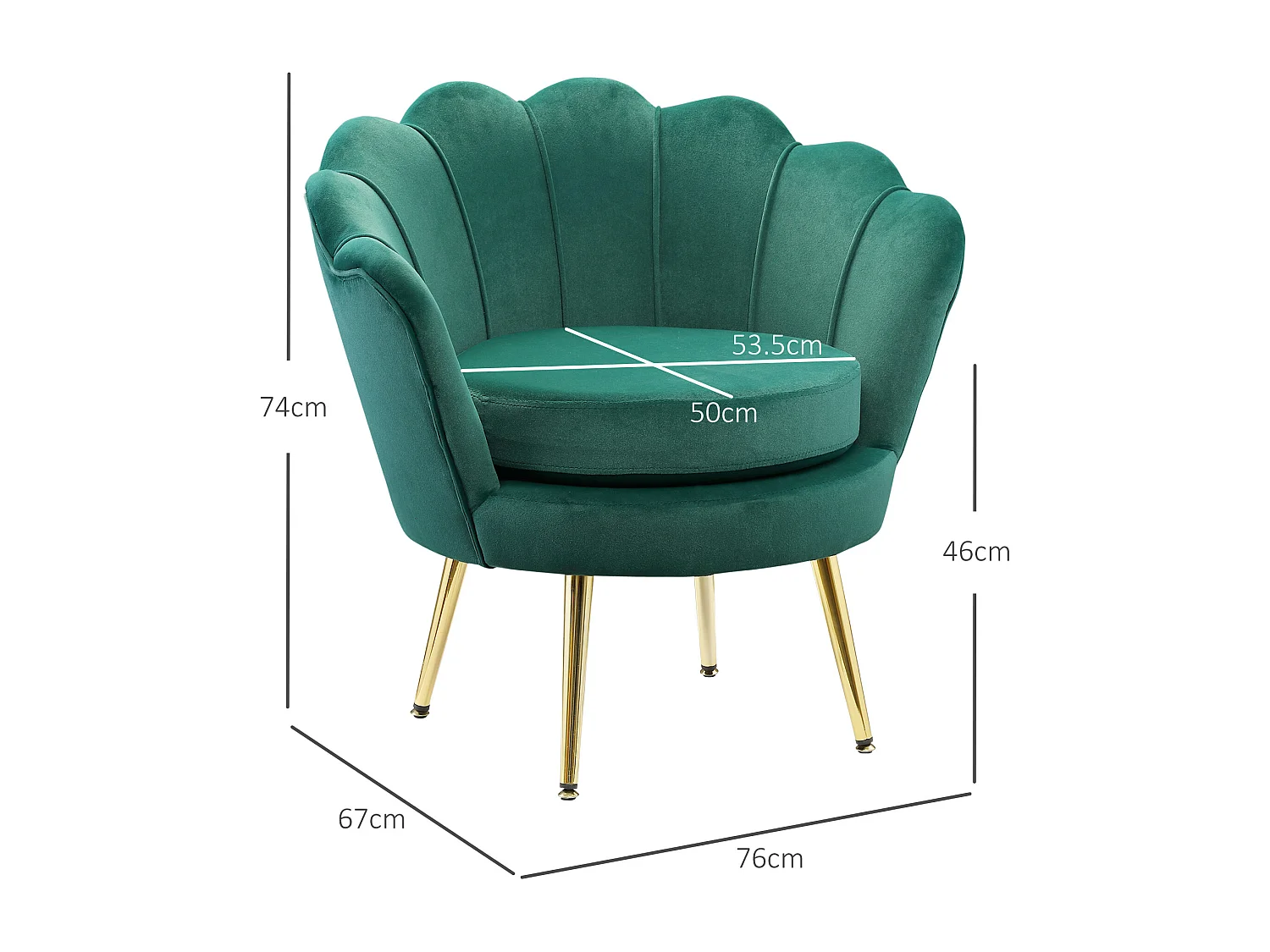 Poltroncina vintage di design da camera in velluto verde