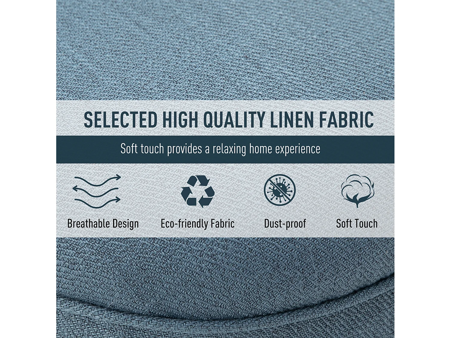 Poltrona per salotto imbottita con cuscino 52.5x69x77 cm blu