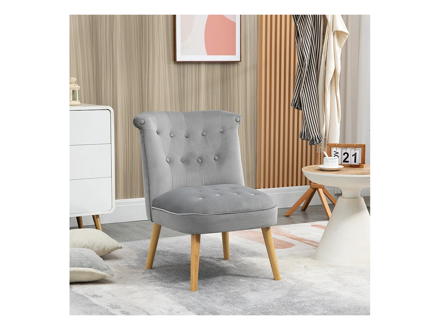 Sedia moderna per soggiorno cameretta e sala da pranzo grigia