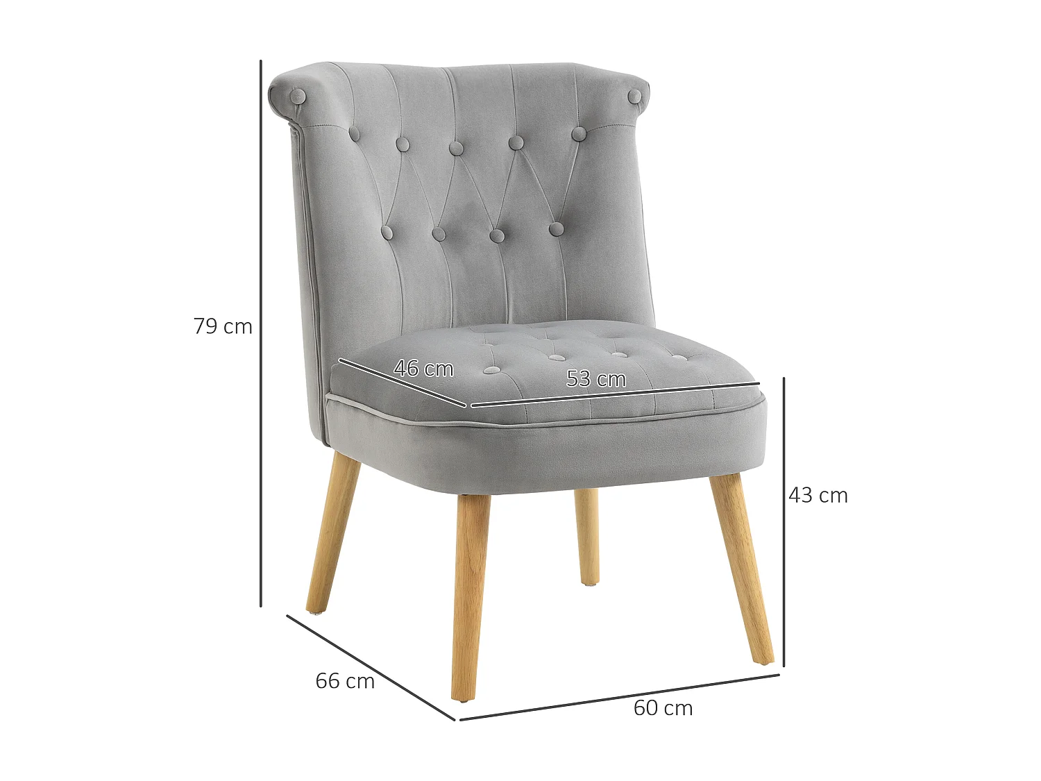 Sedia moderna per soggiorno cameretta e sala da pranzo grigia