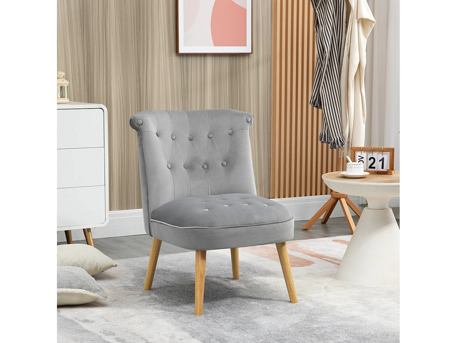 Sedia moderna per soggiorno cameretta e sala da pranzo grigia