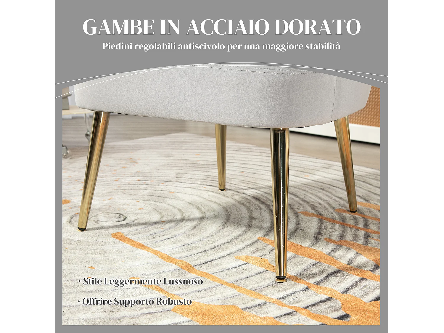 Poltroncina da camera con schienale a conchiglia in velluto grigio