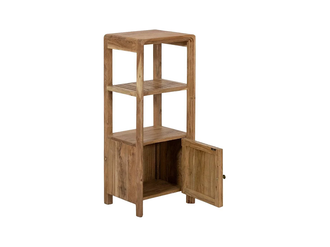 Columna en madera de acacia y metal Emyr