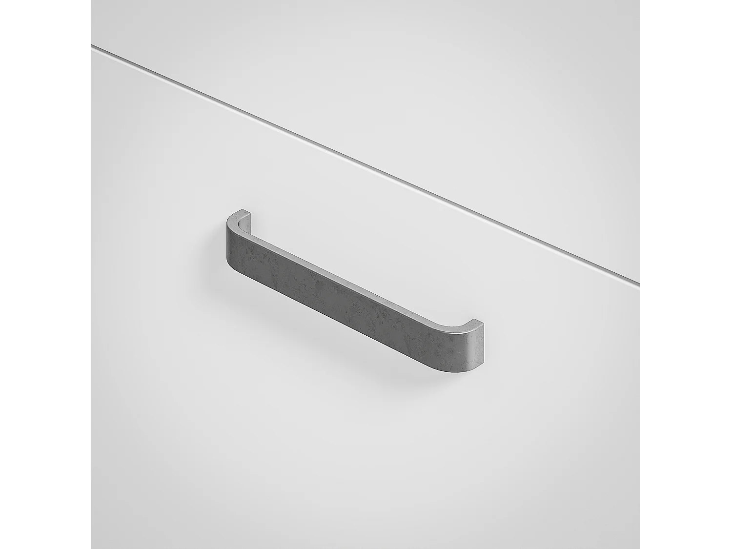 Mobile bagno con armadietto a 3 ripiani e mobiletto inferiore bianco