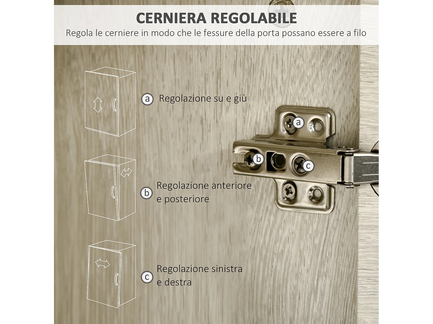 Mobile cucina con 2 armadietti 1 cassetto e ripiano regolabile