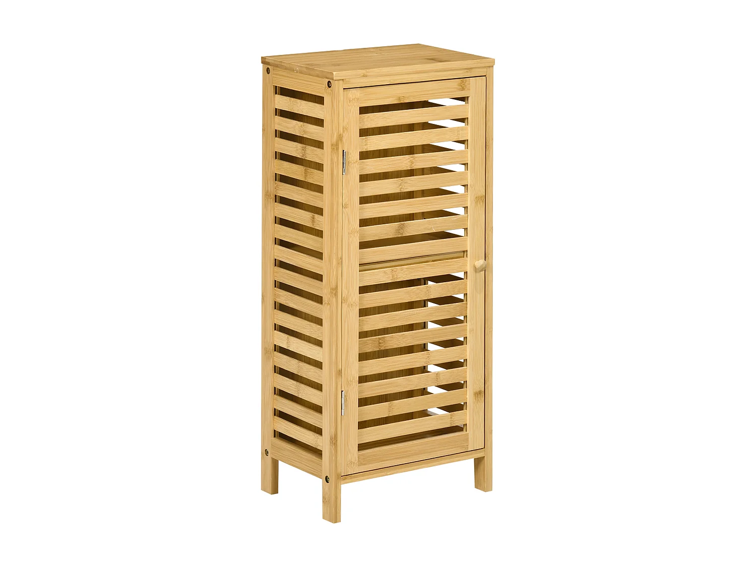 Armadietto bagno in bambù con ripiano interno regolabile