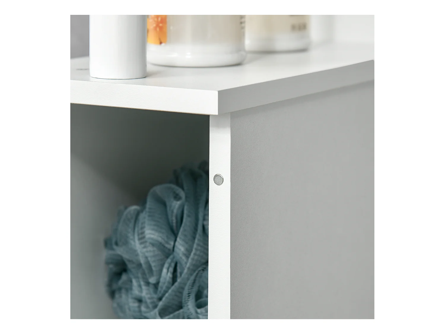 Mobile bagno 2 armadietti 2 ripiani 15.2x29.8x118 cm bianco