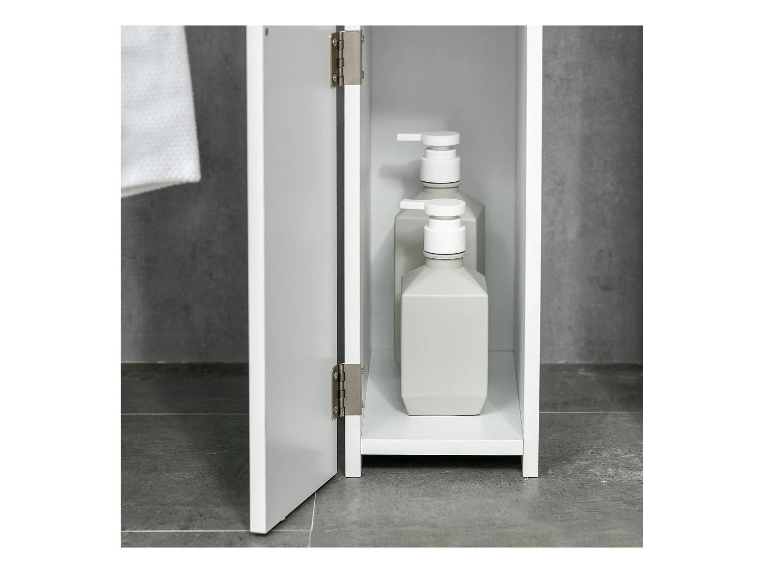 Mobile bagno 2 armadietti 2 ripiani 15.2x29.8x118 cm bianco