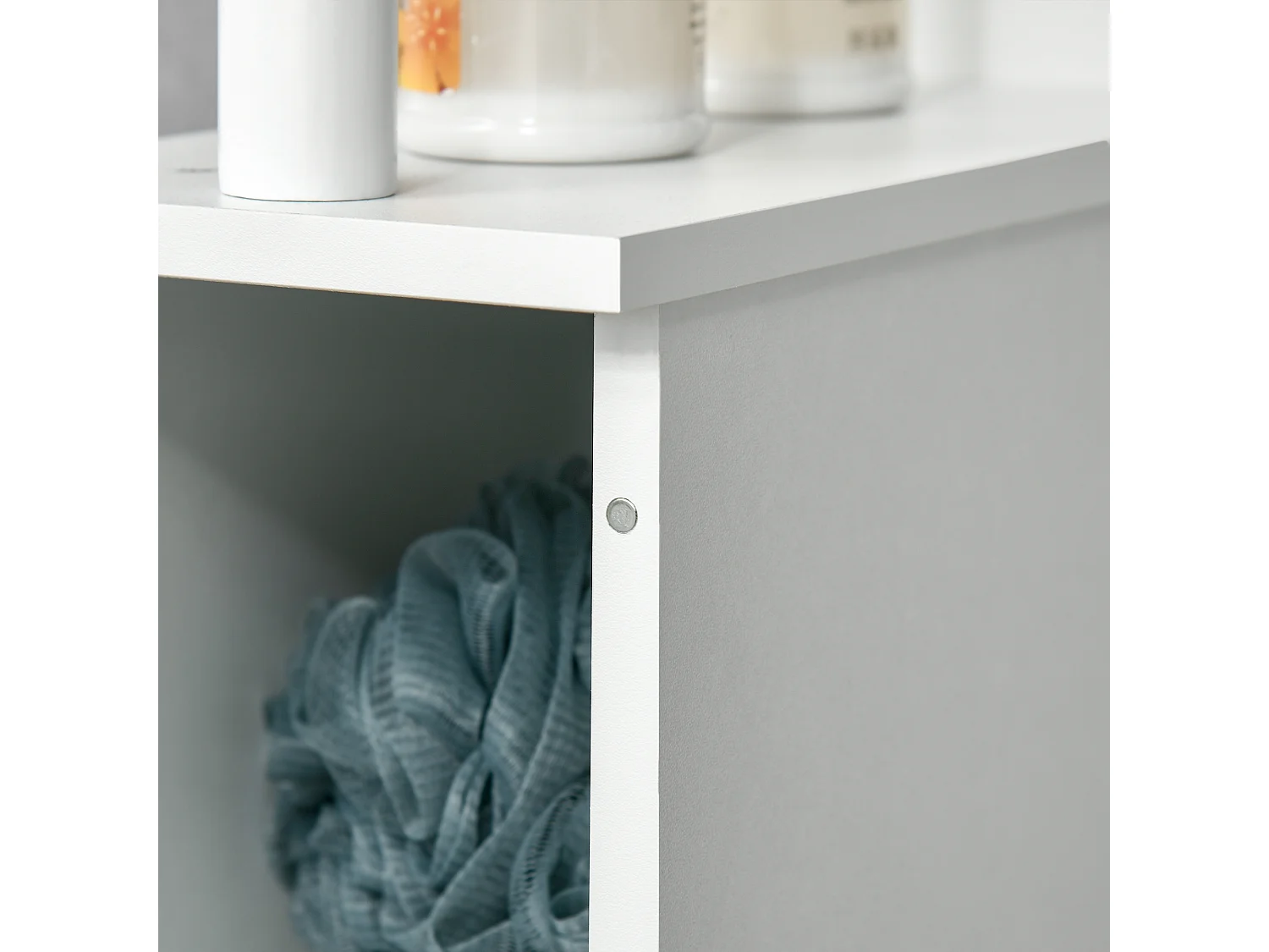 Mobile bagno 2 armadietti 2 ripiani 15.2x29.8x118 cm bianco