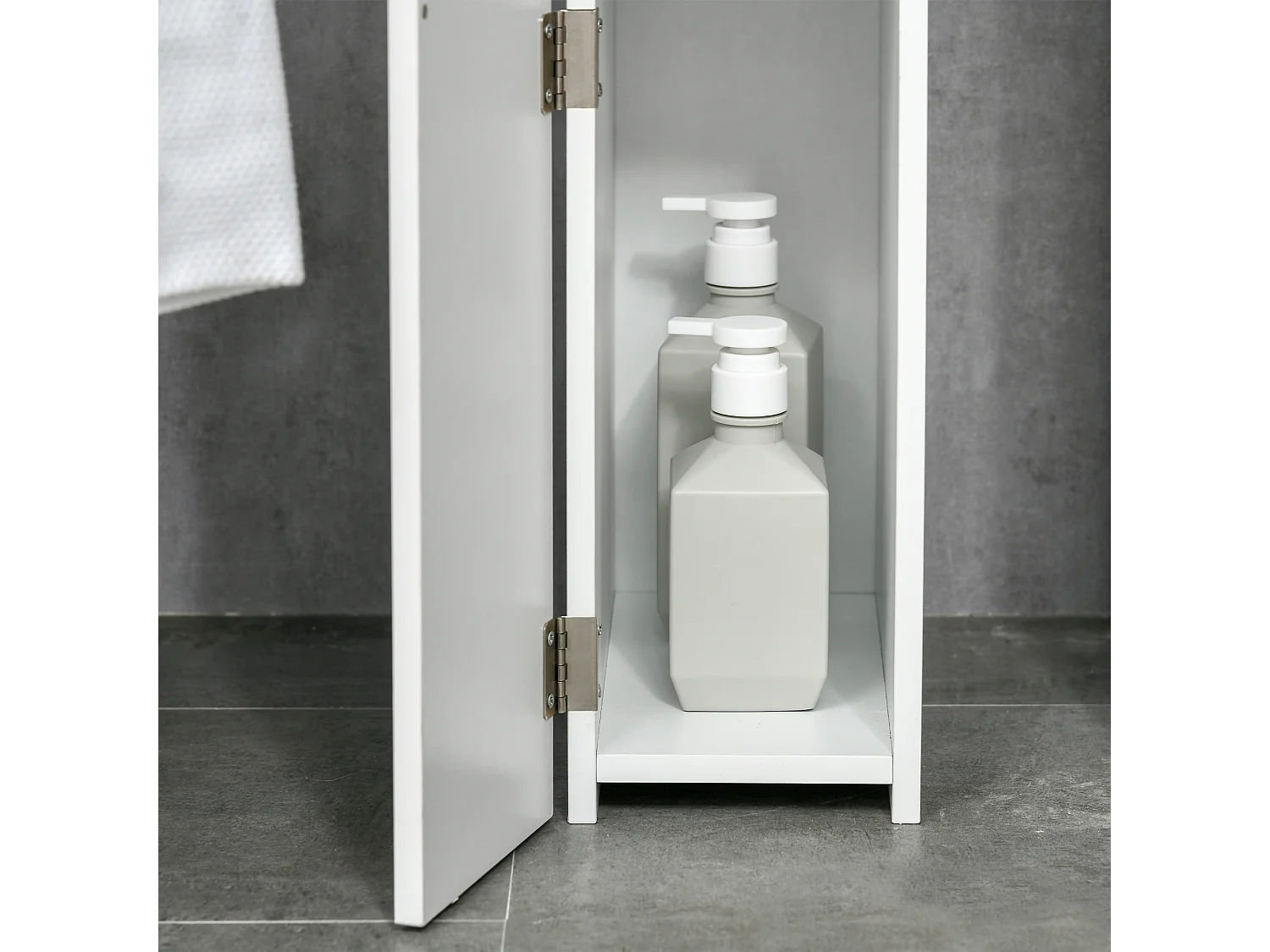 Mobile bagno 2 armadietti 2 ripiani 15.2x29.8x118 cm bianco